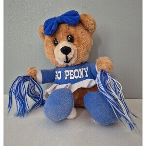 Dan Brechner Vintage Stuffed Plush Go Peony Park Cheerleader Teddy Bear Toy 10"